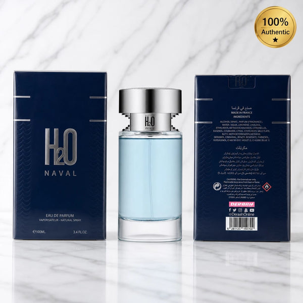 Deraah H2O Naval – Eau de Parfum Natural Spray | 100ml | 3.4 fl.oz