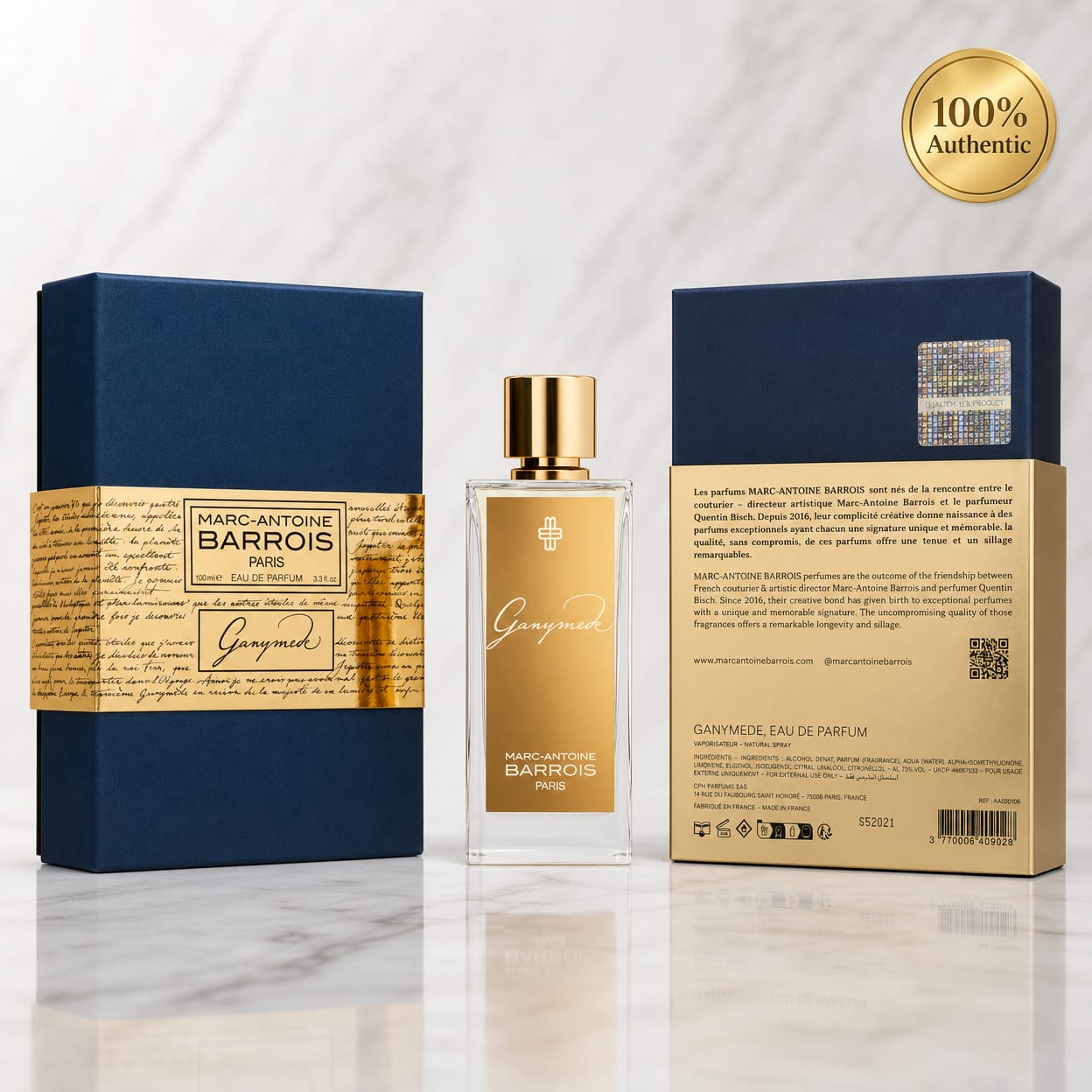 Marc-Antoine Barrois Ganymede – Eau de Parfum Natural Spray | 100ml | 3.3 fl.oz | Made in France